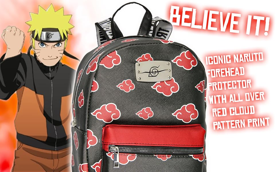 Amazon.com | Bioworld Naruto Akatsuki Sasuke Red Cloud Anti Leaf