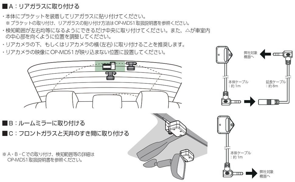 12204 Yupiteru OP−MDS1 接近検知マイクロ波センサー カー op-mds1