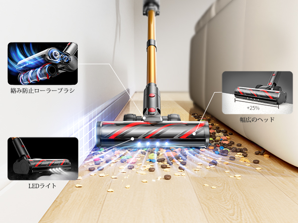 Amazon | 掃除機 コードレス 【2024革新モデル新登場!】 45000pa超強力