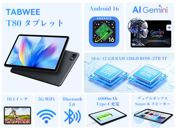 Amazon.co.jp: 【Android 16タブレット セット登場 wi-fiモデル