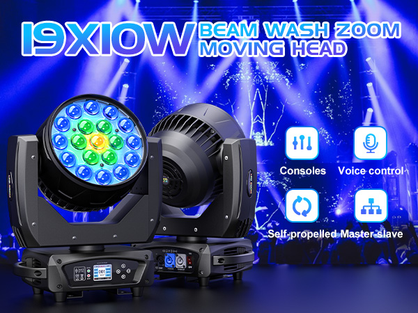 Amazon.com: 19x10W Moving Head Light Focusing/Beam/Wash/Zoom