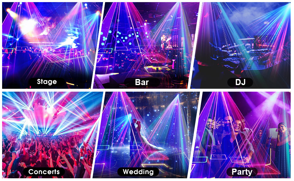 PAIFIEVD 3D RGBビームプロジェクターライト2台 Amazon.co.jp