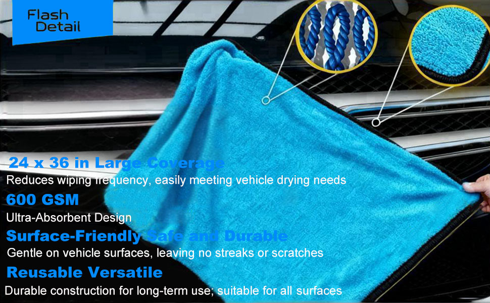 Amazon.com: Flash Detail Car Drying Towel 24