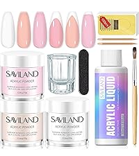 Amazon.co.jp: Saviland 3 色アクリル ネイル キット-アクリル
