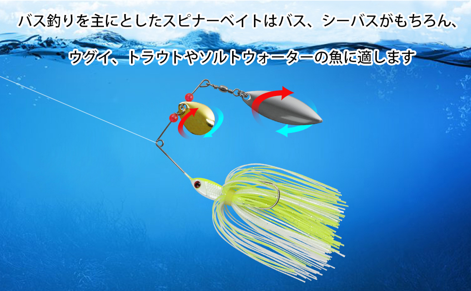 Amazon.co.jp: スピナーベイトセット バス釣り スピナーベイト ルアー