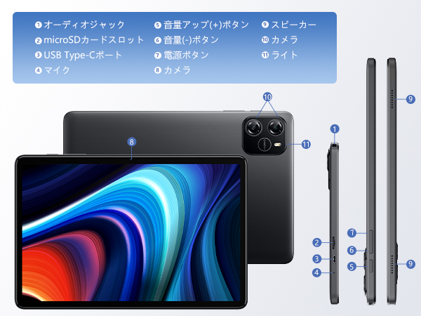 Amazon.co.jp: タブレット 10インチ 【Android 16 Gemini AI搭載