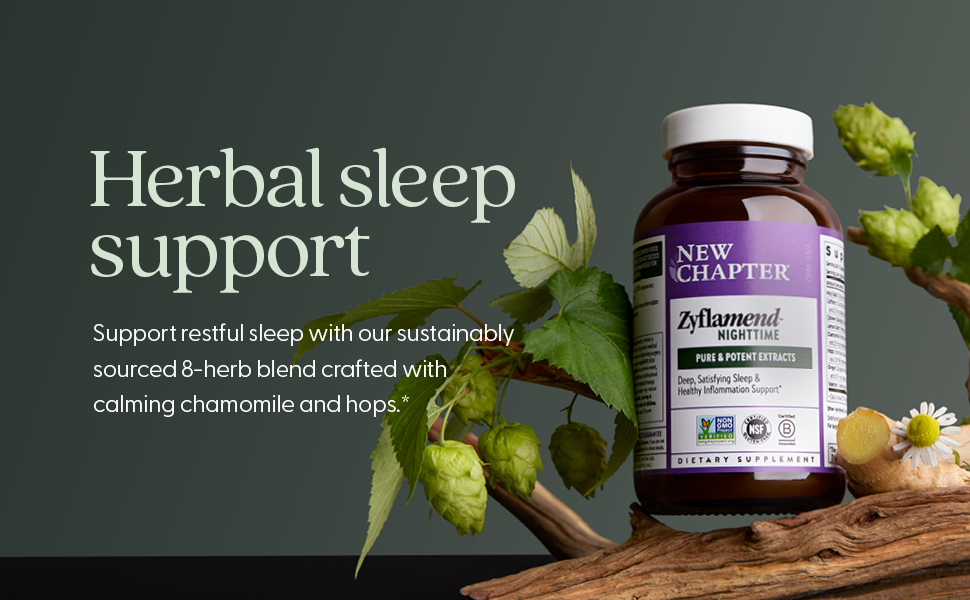 Amazon.com: New Chapter Sleep Aid – Zyflamend Nighttime for Sleep