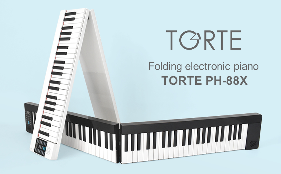 Amazon.co.jp: TORTE トルテ 電子ピアノ 折りたたみ式 88鍵盤 フル