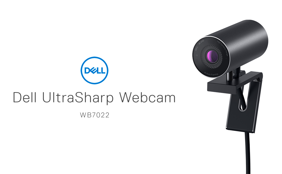 Dell UltraSharp Webcam - WB7022-4K UHD - Large Sony STARVISTM CMOS