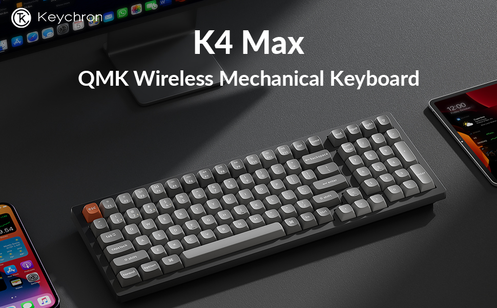 Amazon.com: Keychron K4 Max Wireless Custom Mechanical Keyboard