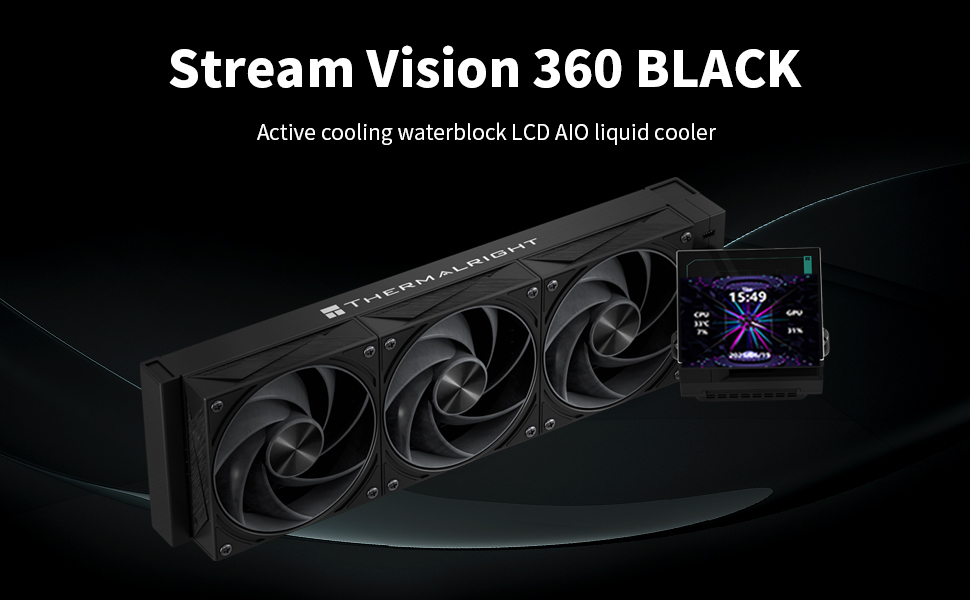 Amazon.com: Thermalright Stream Vision 360 Black-360mm AIO CPU