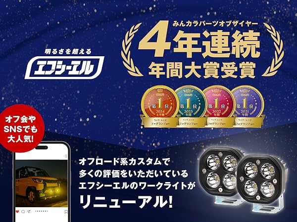 Amazon.co.jp: fcl.(エフシーエル) ワークライト led 車 作業灯 投光器