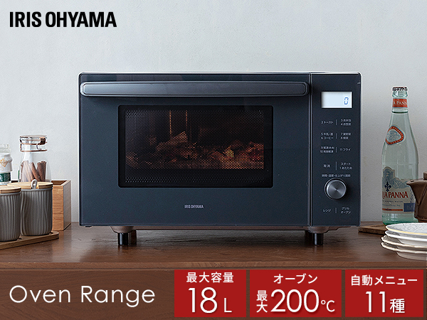 Amazon.co.jp: Iris Ohyama AMO-F1811-B Oven-Microwave Combo, 4.8