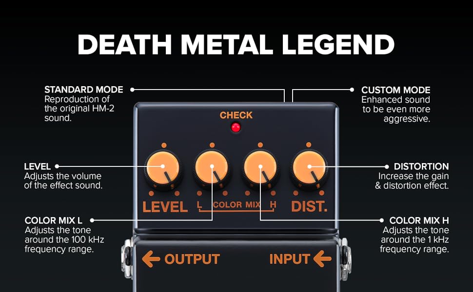 Amazon.com: BOSS HM-2W Heavy Metal Guitar Effects Pedal