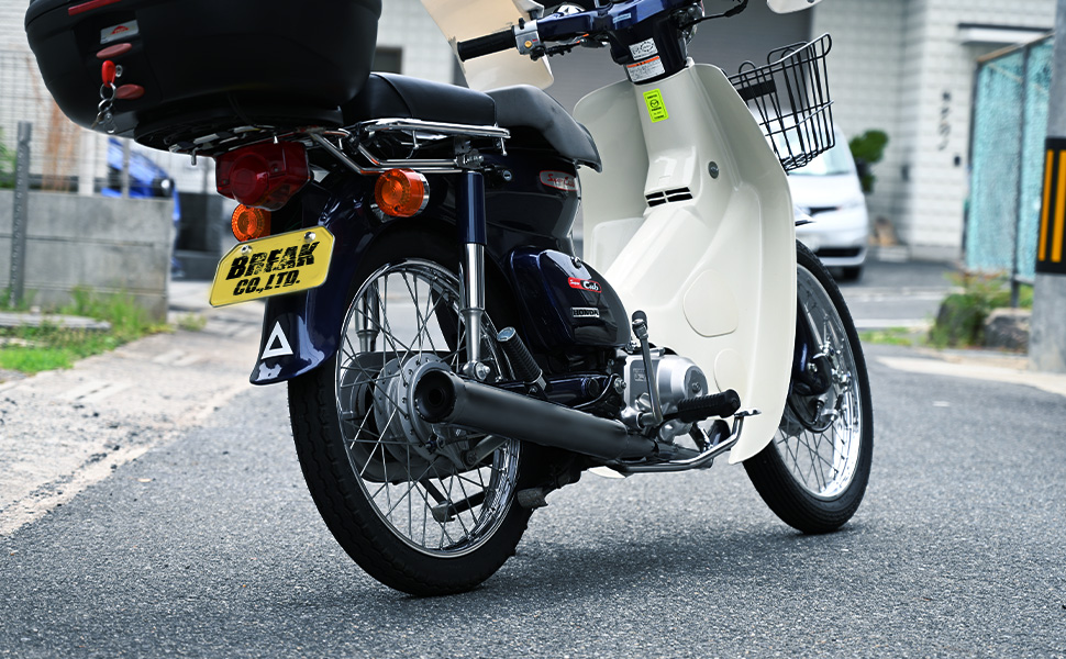 Amazon | スーパーカブ 対応 メガホンマフラー スチール ブラック フル