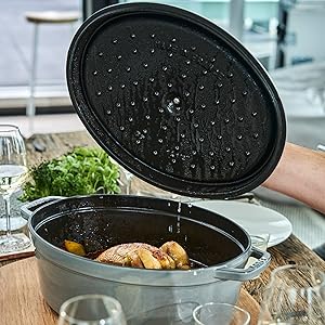 Amazon.com: Staub Cast Iron 5.75-qt Coq au Vin Cocotte - Graphite