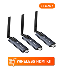 Amazon | ワイヤレス HDMI 送受信機セット 無線 1×送信機+2×受信機