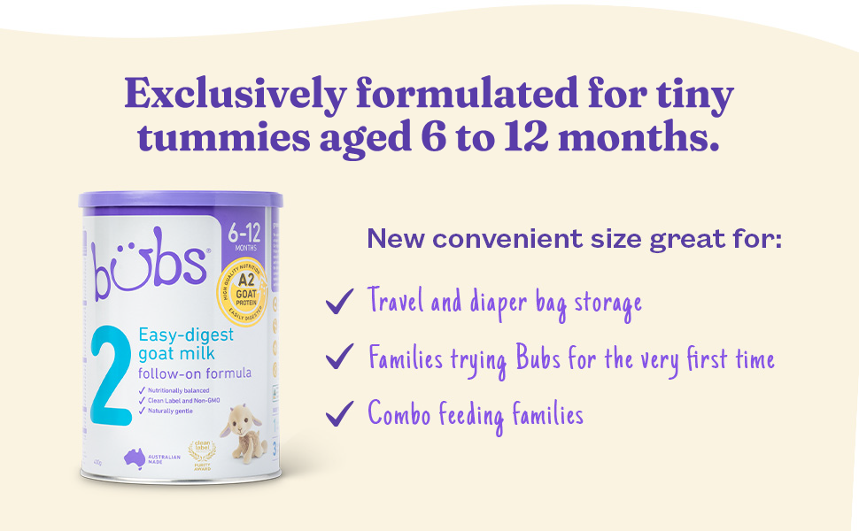 Amazon.com: Bubs Goat Milk Infant Formula Stage 2, Infants 6-12