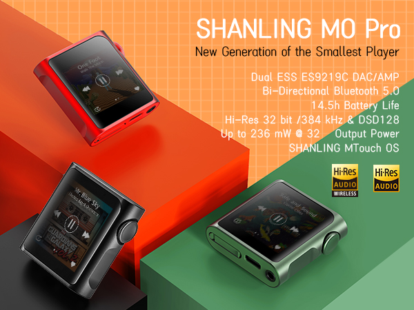 Amazon.com: SHANLING M0 Pro Hi-Res Portable MP3 Player, Bluetooth