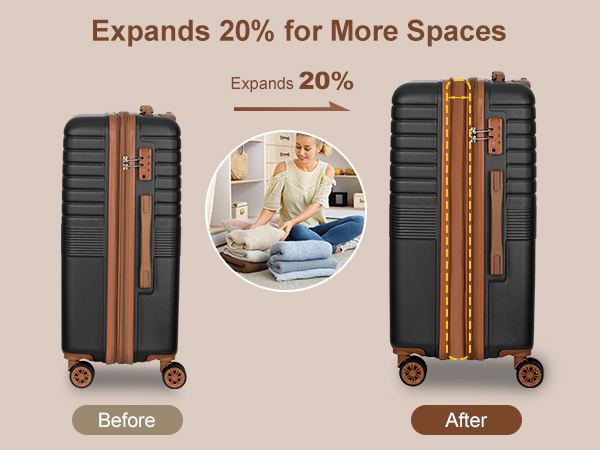 Amazon.com | Romswi 22x14x9 Airline Approved 21in Carry On Luggage