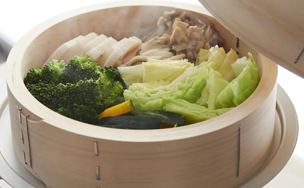 Amazon | 中華せいろ 蒸籠 セイロ 桧 日本製 国産 蒸し器 (身と蓋の