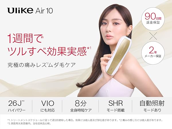 Amazon | 【正規品】Ulike 脱毛器 Air10 光美容器 髭/脇/VIO/脚/腕