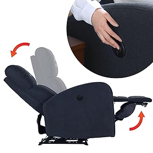 Amazon｜Contieaks 電動 リクライニングチェア ファブリック グレー 灰