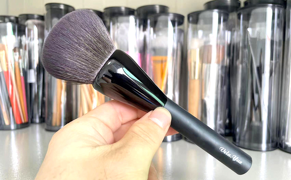 Amazon | Vela.Yue ルースパウダーブラシ大きいサイズ 化粧筆 パウダー