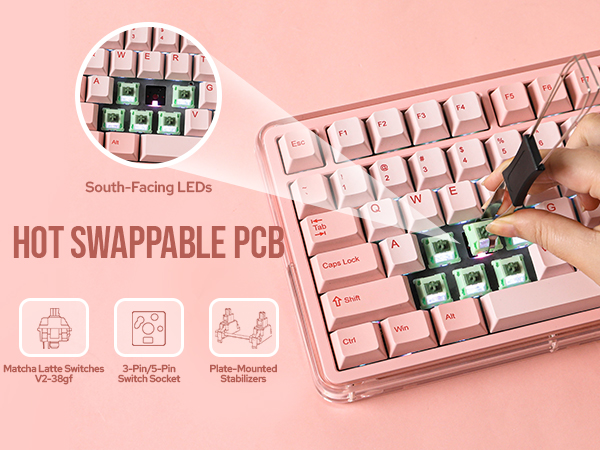 Amazon | KiiBOOM Breeze 75 75% CNCアルミニウムとアクリルワイヤレス