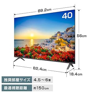 Amazon | TCL テレビ 40型 40インチ スマートテレビ Google TV Dolby W