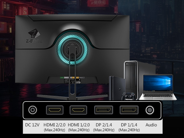 Amazon.co.jp: Z Z-Edge 32インチ ゲーミング モニター 240Hz 1ms 曲面