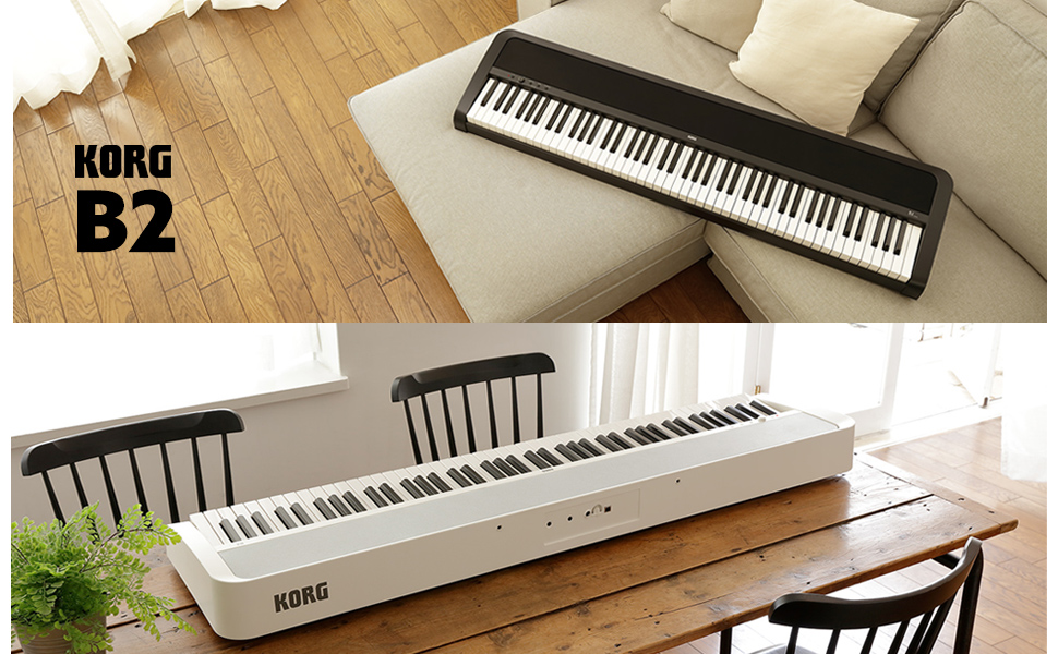 Amazon | KORG B2 BK ブラック 専用スタンドセット 電子ピアノ 88鍵盤