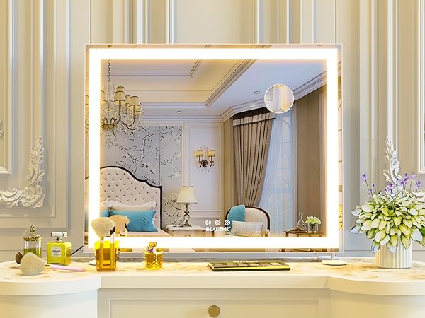 Amazon.co.jp: BEAUTME 女優ミラー 化粧鏡 ハリウッドミラー 壁掛け