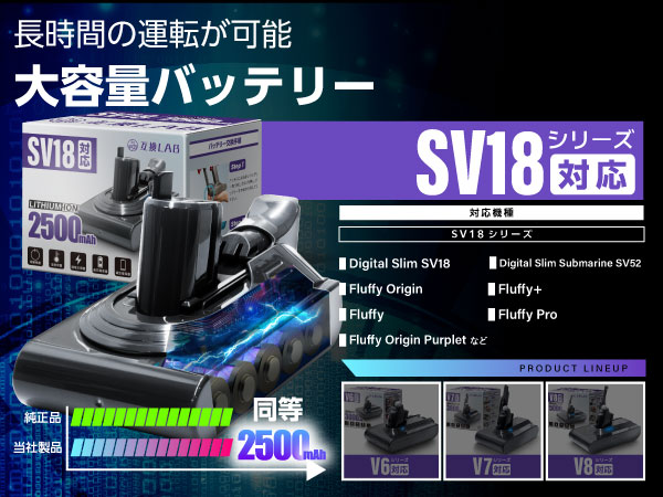 Amazon.co.jp: 【大容量 PSE認証】互換ラボ ダイソン対応 Digital Slim