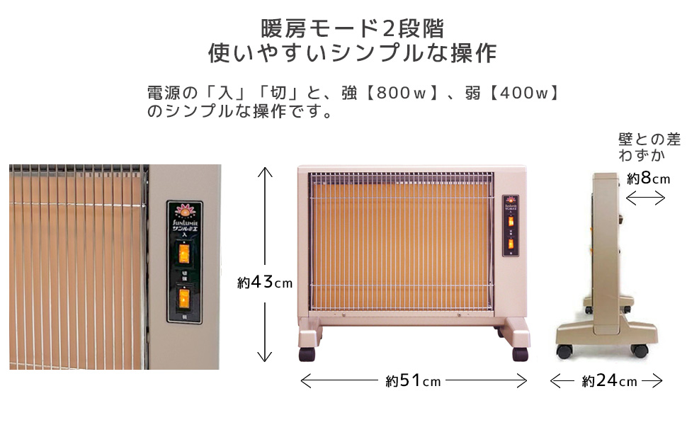 Amazon | [サンルミエ] 遠赤外線 パネルヒーター 省エネ 日本製