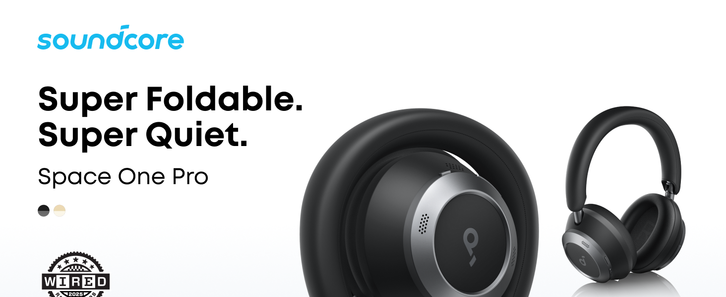 soundcore Space One Pro | Most Portable ANC Headphones for Commuters