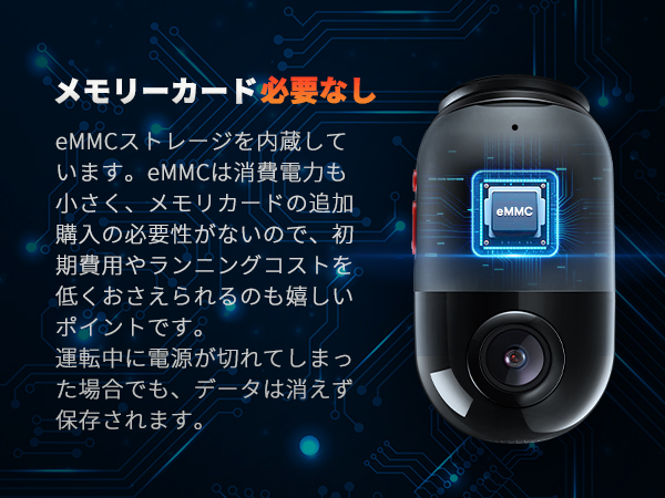 Amazon.co.jp: 70mai Dash Cam Omni 前後左右360度撮影対応ドライブ