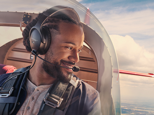 Bose A30 Bluetooth Aviation Headset - Lightweight Comfortable