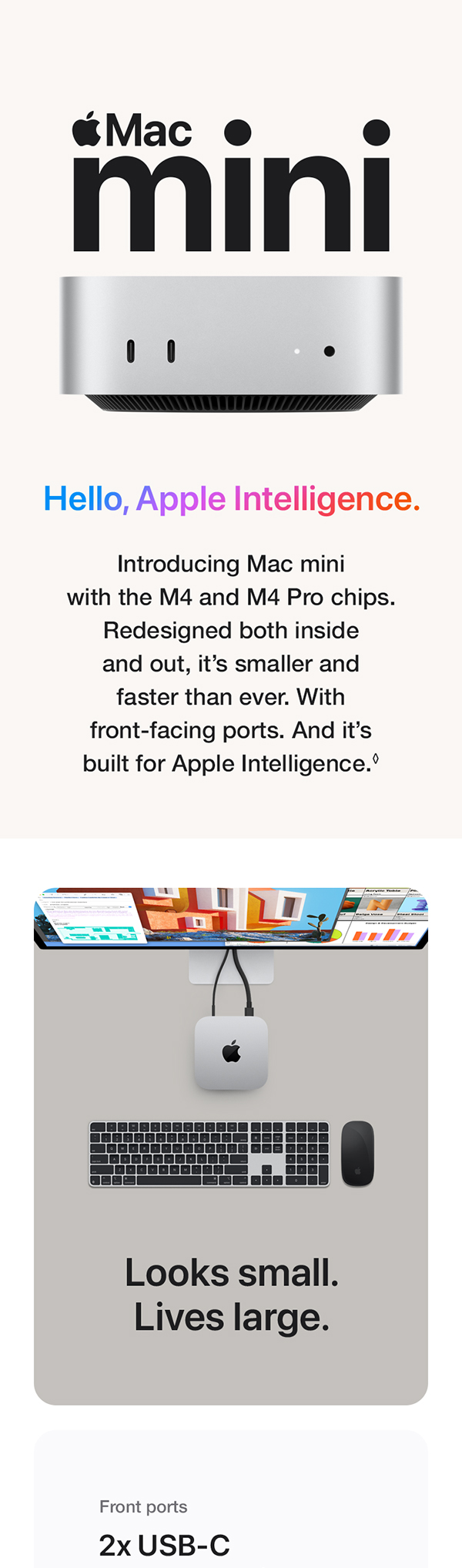 Amazon.com: Apple 2024 Mac mini Desktop Computer with M4 chip with