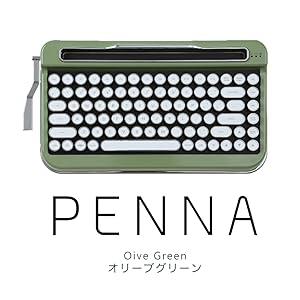Amazon.co.jp: アイアス タイプライター風レトロキーボードPENNA Olive