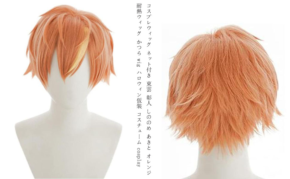 Amazon.co.jp: コスプレウィッグ ネット付き 東雲 彰人 しののめ あき