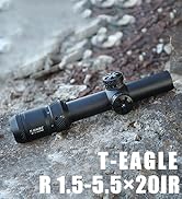 Amazon.co.jp: T-EAGLE ライフルスコープ R1.5-5x20IR 可変倍率
