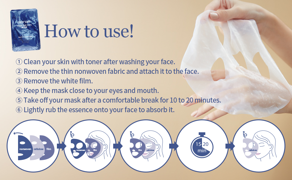 Amazon.com : Ronas Stem Cell Coconut Gel Mask 5 pack. Anti Aging