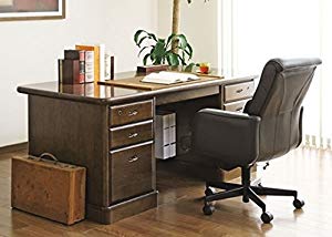 Amazon.co.jp: カリモク 書斎机・書斎デスク/両袖デスク 幅1650mm
