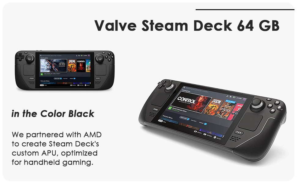 Amazon.com: Valve Steam Deck,HDMI, 64 GB, Black : 電動遊戲