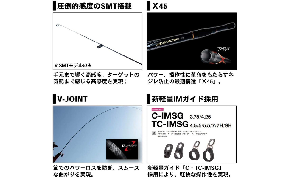 Amazon | ダイワ(DAIWA) 磯竿 エア エボリューション SMT 1.25-52 SMT