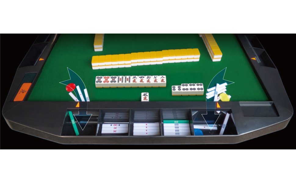 Amazon.co.jp: 瞬間点棒収納システム搭載 折りたたみ式手積麻雀卓「ぽ