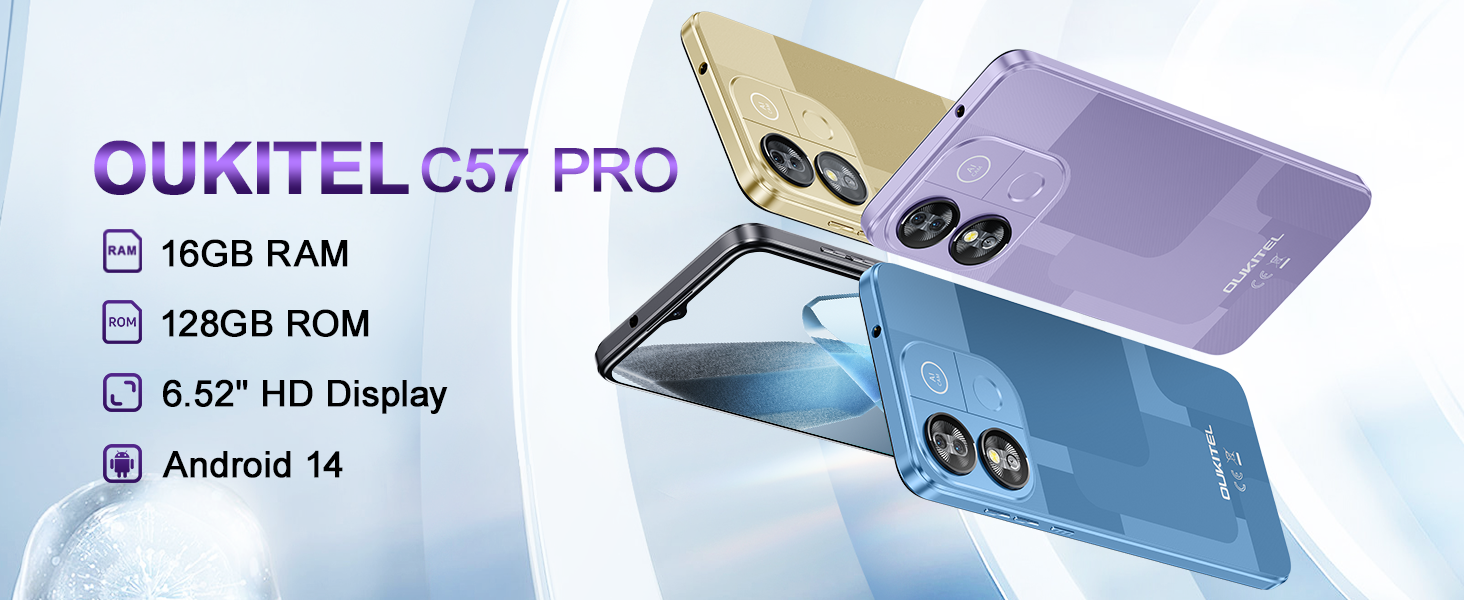 Smartphone OUKITEL C57 PRO Unlocked Cell Phone Canada Android 14