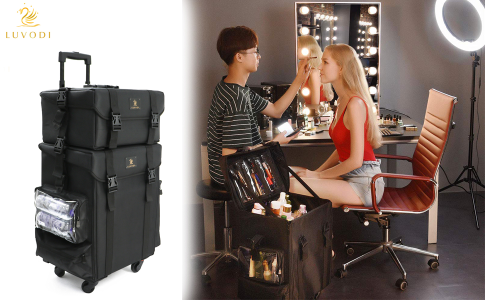 Amazon | メイクボックス キャスター付き 大容量 3Way コスメボックス