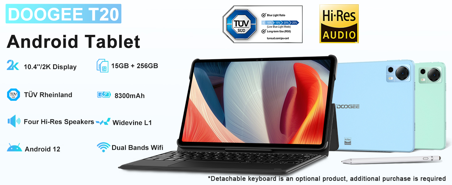 Amazon.com : DOOGEE T20 Android Tablet,10.4'' 2K Tablet,15GB+256GB
